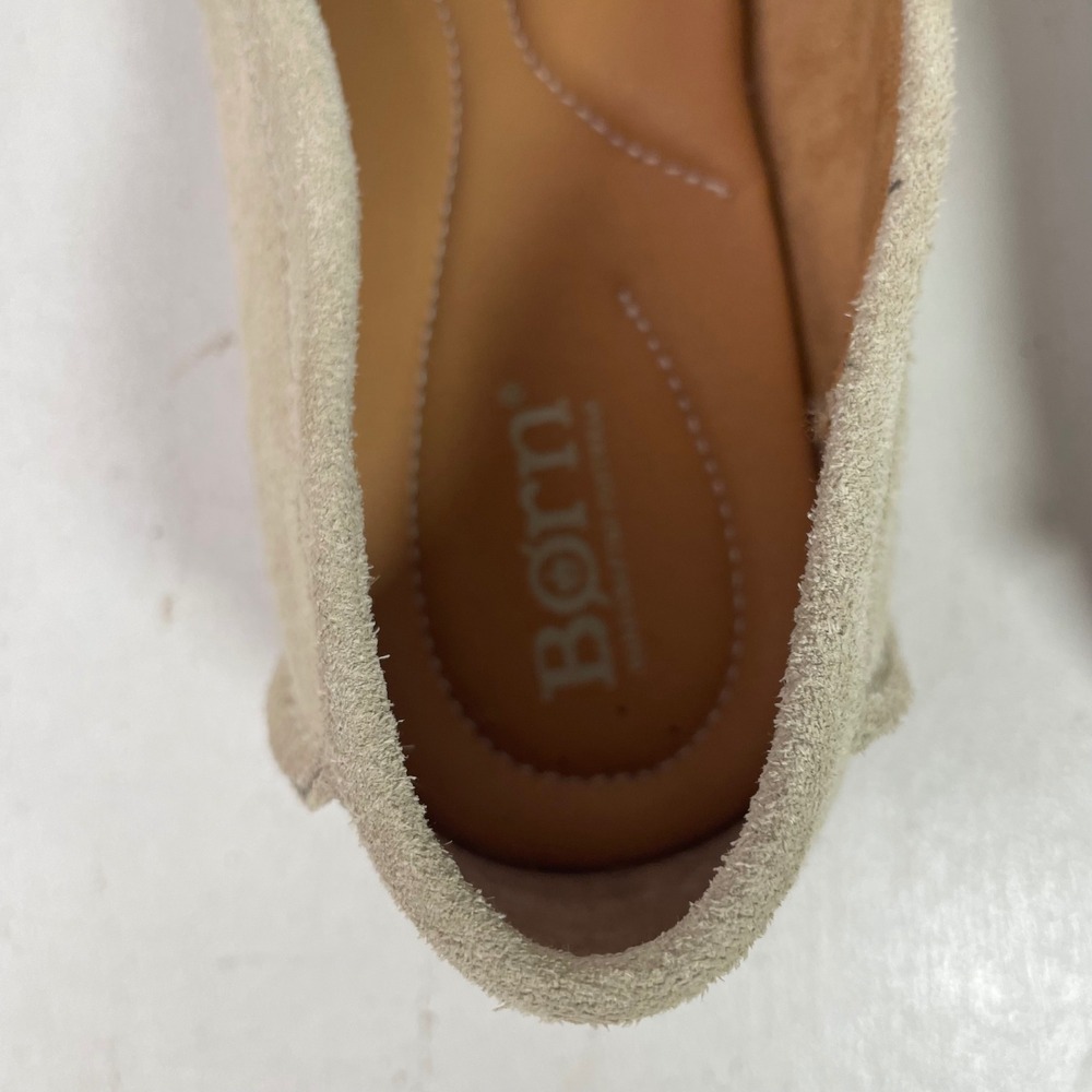 Born Suede Penny Loafers Womens 11 M Cream Beige Slip On Shoes BR0017879 - Picture 12 of 16